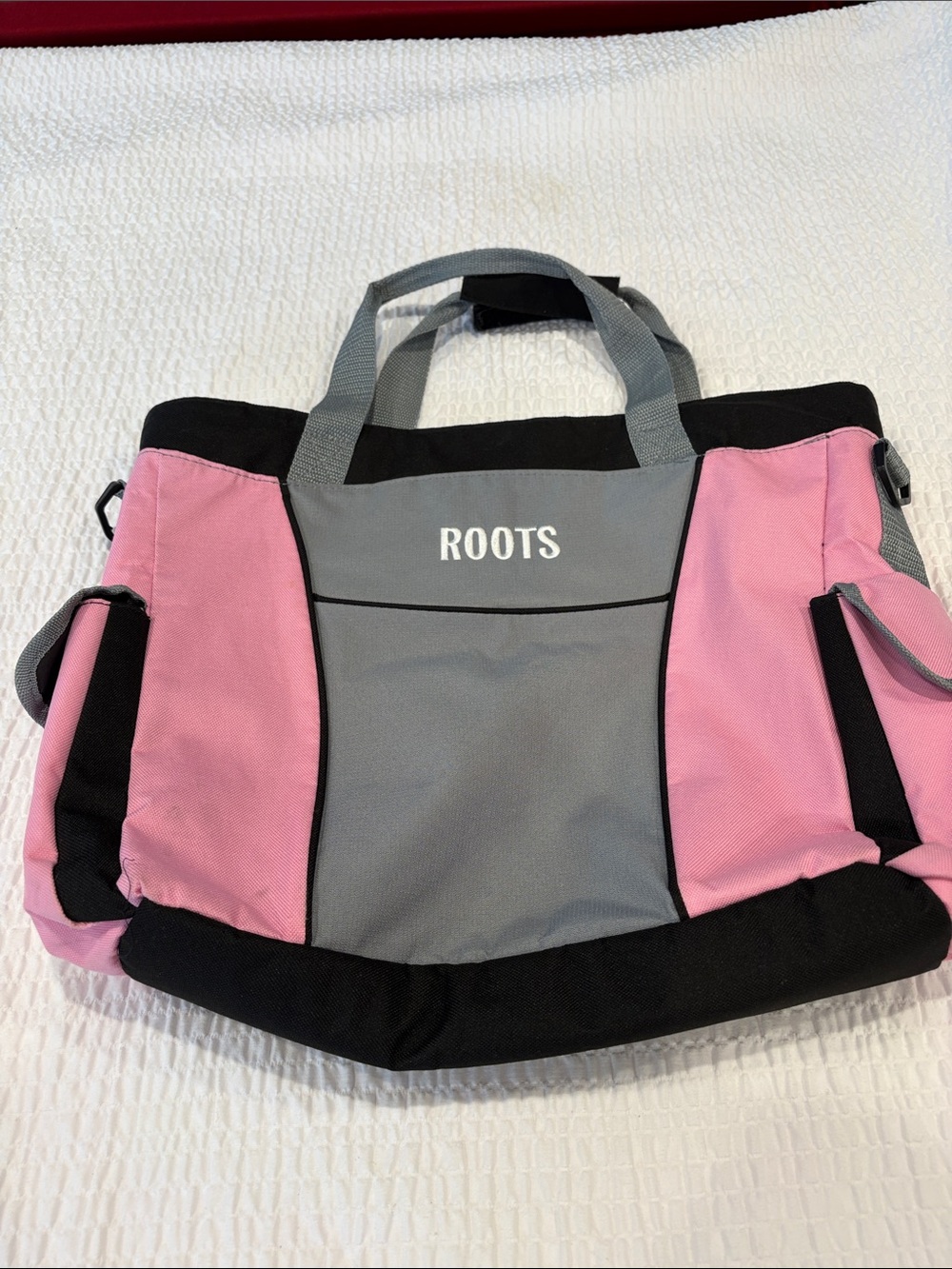 Roots Pink, Gray and Black Women's Tote Bag